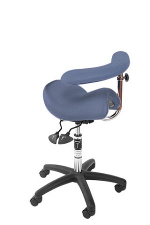 Bambach Saddle Seat Stonewash No Back Ergonomic Chair