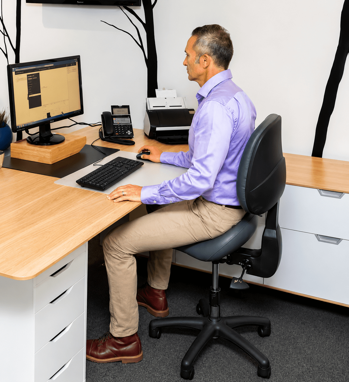 Man sitting on Bambach saddle seat